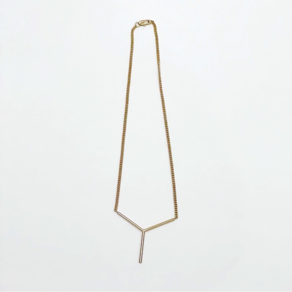 Y/Project Y-shaped Gold-tone Necklace - Picture 3 of 6